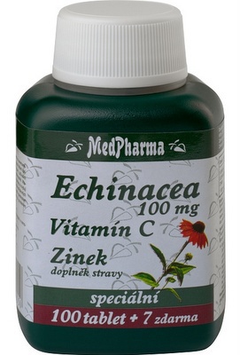 MedPharma Echinacea 100 mg + vitamin C + zinok 107 tabliet