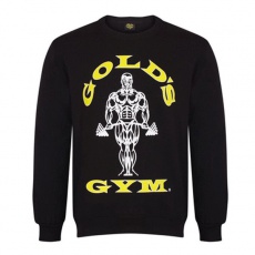Gold's Gym pánska mikina bez kapuce čierna