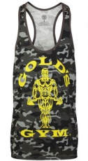 Gold's Gym Pánske tielko šedočierny maskáč