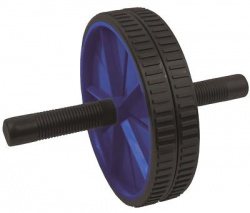 Spokey Posilňovacie kolečko double roller 18,5cm – čiernomodré