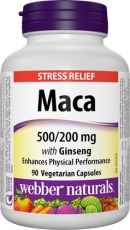 Webber Naturals Maca + ženšen 500/200mg 90 kapsúl