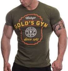 Gold's Gym Pánske tričko Vintage Army