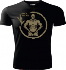 Jirka Vacek Pánske tričko čierne so zlatým logom