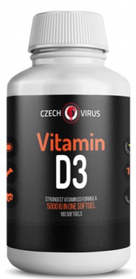 Czech Virus Vitamin D3 180 kapsúl