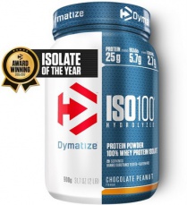 Dymatize Iso 100 Hydrolyzed Whey Protein Isolate 900 g - Chocolate Peanut