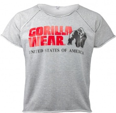 Gorilla Wear Pánske tričko s krátkym rukávom Classic Work Out Top Gray