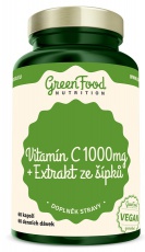 GreenFood Vitamín C + Extrakt zo šípok 1000 mg 60 kapsúl