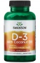 Swanson Vitamín D3 5000 IU s kokosovým olejem 60 kapsúl