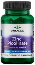 Swanson Zinek Picolinate 60 kapsúl