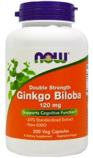 Now Foods Ginkgo Biloba extrakt+Eleuterokok 200 kapsúl