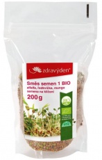 Zdravý den Zmes semien na klíčenie 1 BIO 200 g - alfalfa, reďkovka, mungo