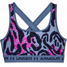 Dámska športová podprsenka Under Armour Crossback Mid Print - 1361042-470
