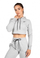 Gorilla Wear Dámský Pixley Crop Top Hoodie Gray VÝPREDAJ