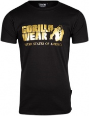 Gorilla Wear Pánske tričko s krátkym rukávom Classic T-shirt Black/Gold