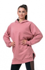 Nebbia Dlhá Everyday Hero mikina s kapucňou 580 old rose