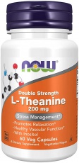 Now Foods L-theanine Double Strength 200 mg 60 kapsúl