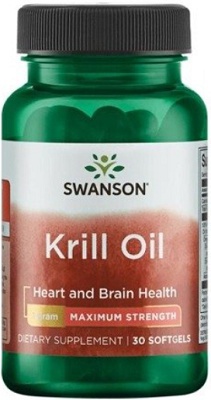 Swanson Krill Oil Maximum Strength 1000 mg 30 kapsúl PREŠLA DMT
