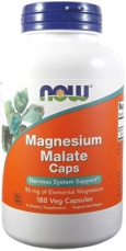 Now Foods Magnesium Malate (horčík malát) 180 kapsúl