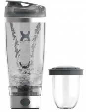 PROMiXX PRO Elektrický šejkr dobíjacie 600 ml - oceľovo strieborná