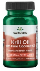 Swanson Krill Oil s kokosovým olejom 30 kapsúl