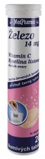MedPharma Železo 14 mg + vit.C + kyselina listová 20 šumivých tabliet