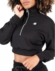 Gorilla Wear Dámska Ocala crop top mikina so zipsom čierna