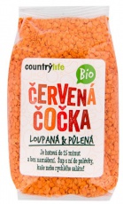 Country Life BIO šošovka červená polená lúpaná