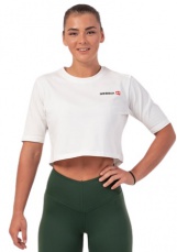 Nebbia Minimalist Logo Nebbia Crop Top 600 krémový
