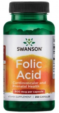 Swanson Folic Acid 800 mcg 250 kapsúl