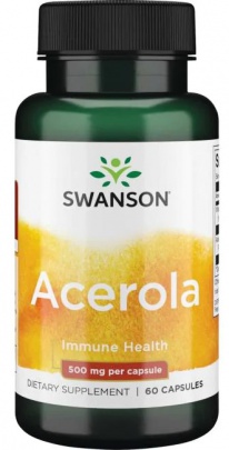 Swanson Acerola 500 mg 60 kapsúl PREŠLA DMT