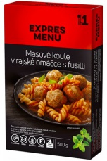 Expres menu KM Mäsové gule v rajskej omáčke s fusilli 500 g
