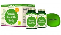GreenFood Beauty Hair & Skin Forte + Pillbox 60 + 60 kapsúl