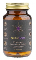 NaturLabs Železo Chelátové + B9 60 kapsúl