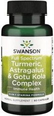 Swanson Full Spectrum Turmeric, Astragalus & Gotu Kola Complex 60 kapsúl PREŠLA DMT (1/2023)