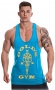 Gold's Gym Pánské tielko Stringer Joe Premium GGVST003 tyrkysová/žltá