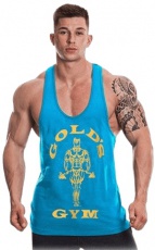 Gold's Gym Pánské tielko Stringer Joe Premium GGVST003 tyrkysová/žltá
