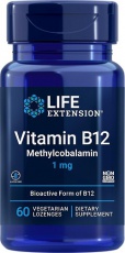 Life Extension Vitamin B12 Methylcobalamin 1 mg 60 pastilek