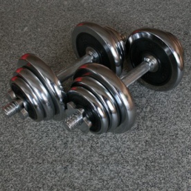 Činky jednoručné chrom 2x10 kg