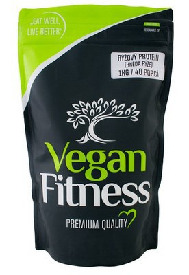 Vegan fitness rýžový protein (hnědá ryža) 1000 g výpredaj (pošk. obal)