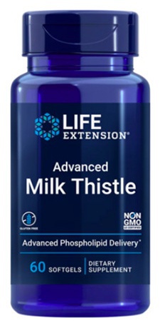 Life extension advanced milk thistle (ostropestřec) 60 kapsúl