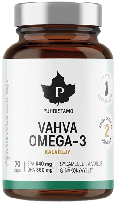 Puhdistamo strong omega 3 (540mg epa, 360mg dha) 70 kapsúl